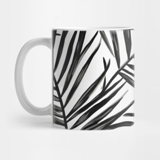 Black and White Boho Tropical Pattern Mug
